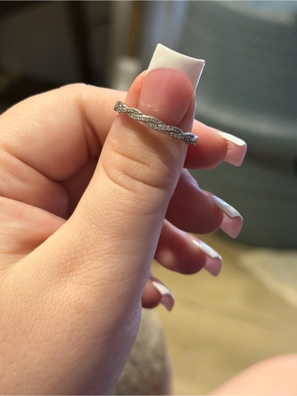 Modern Gents The Sadie - Twisted Pavé Band Ring - Silver